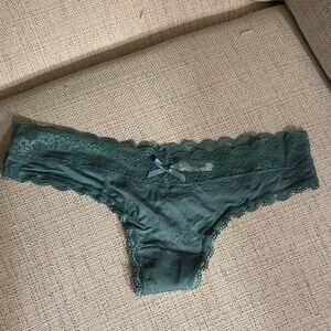 Honeydew Lace Trim Green Panties